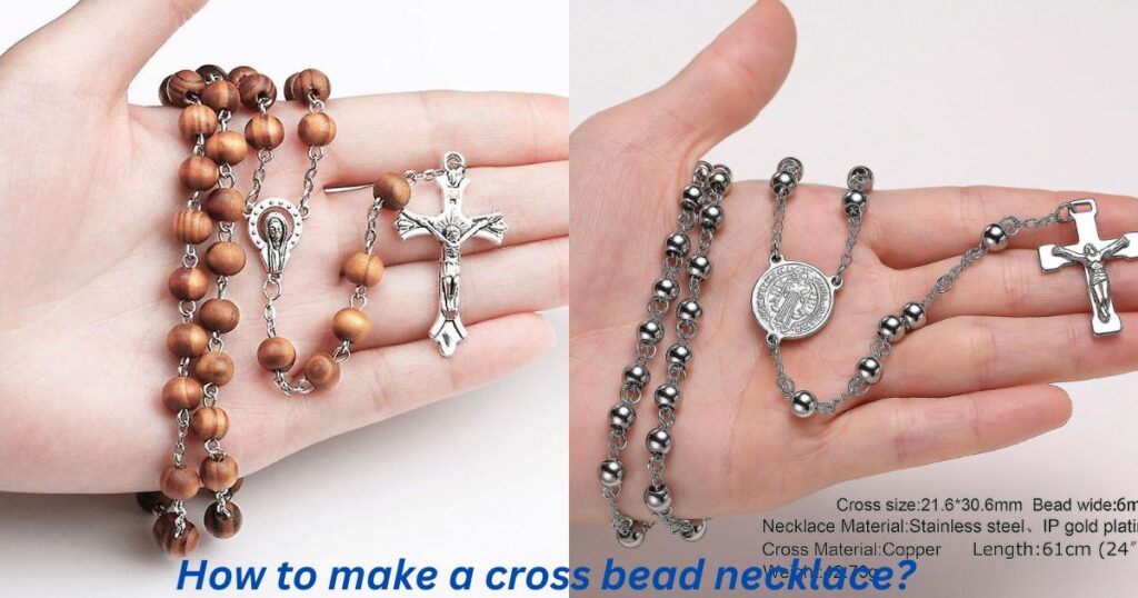 How to make a cross bead necklace?