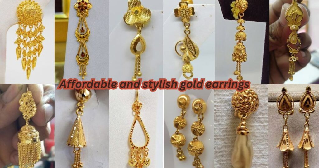 Affordable and stylish gold earrings
